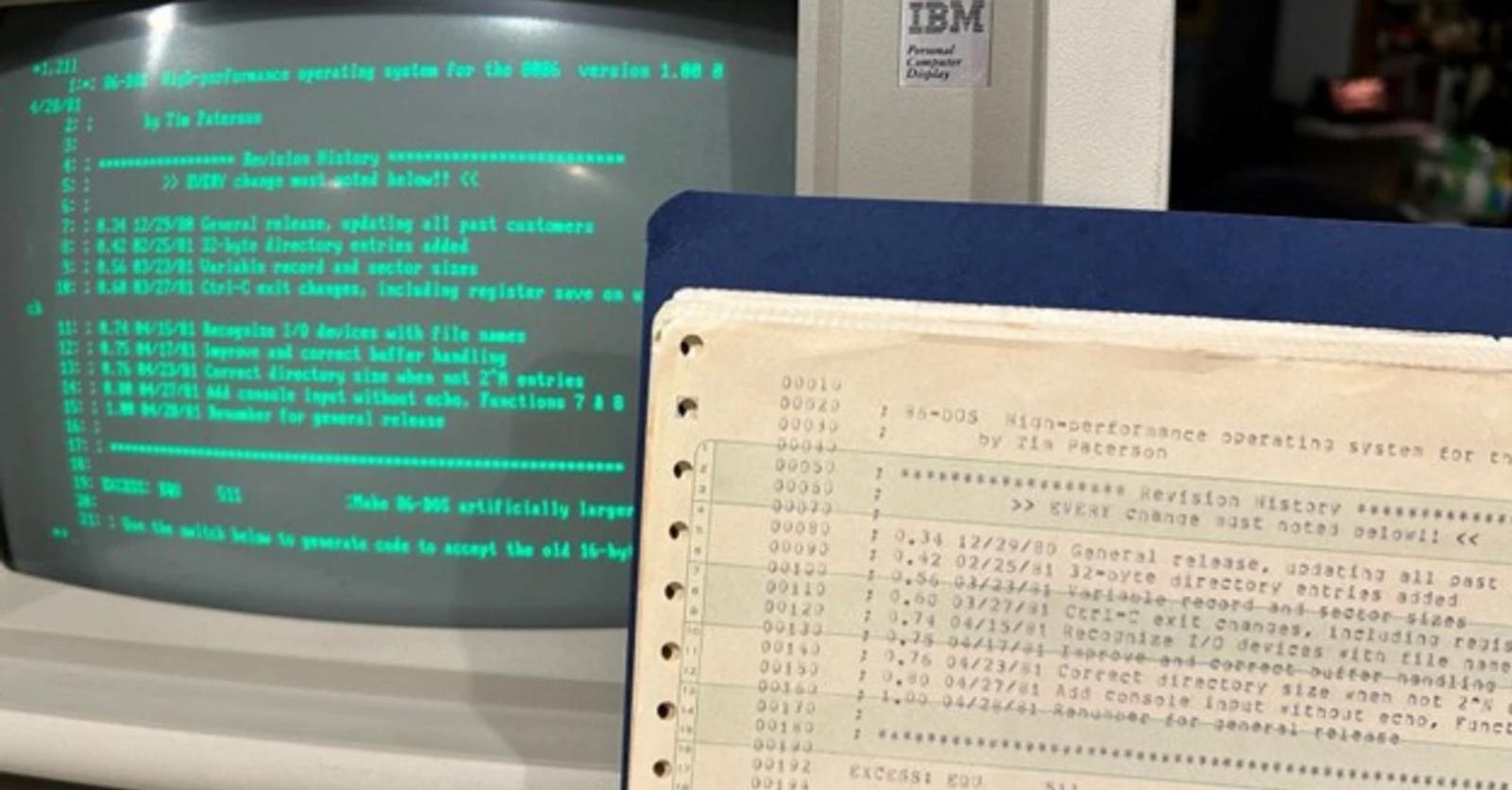 Microsoft rend public le code-source du tout premier DOS - Trends-Tendances