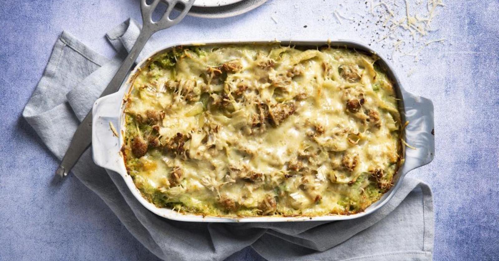 Lasagne met brie en pesto van rucola