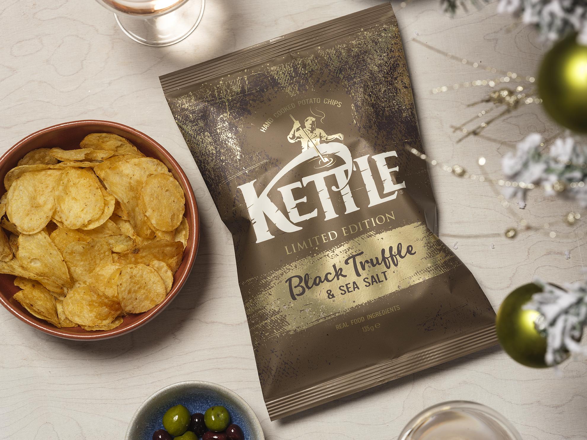 KETTLE Chips limited edition ‘Black truffle & Seasalt’