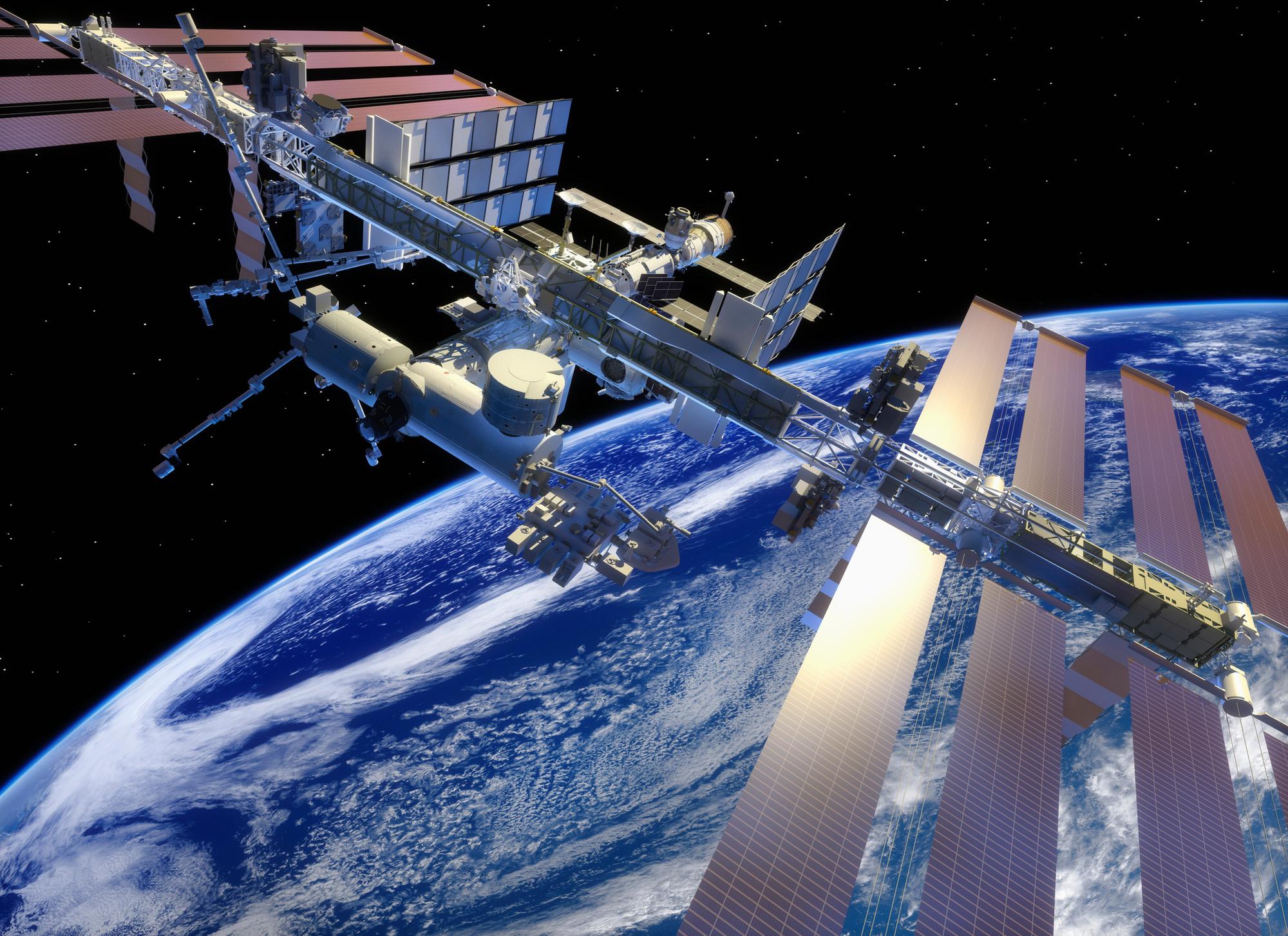 Un veicolo spaziale senza equipaggio danneggiato di ritorno dalla Stazione Spaziale Internazionale sulla Terra
