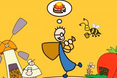 Tom en de boterham met aardbeienjam en honing