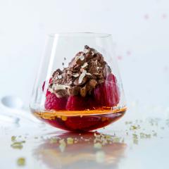 recette dessert light mousse chocolat framboise