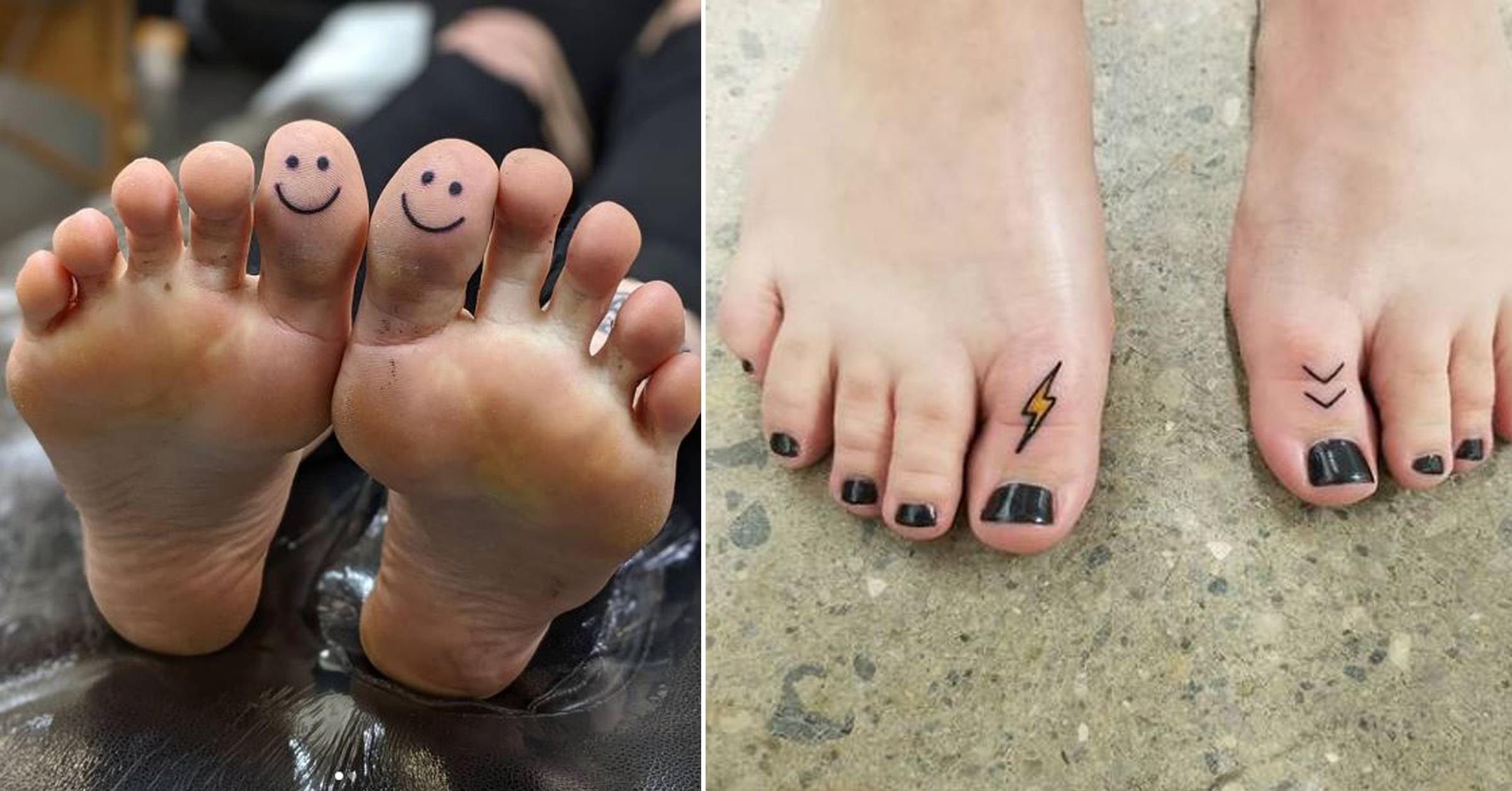 paling Kan weerstaan steenkool Tattoos: 21 van de leukste tattoos voor op je tenen