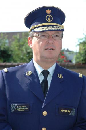 Dirk Van Nuffel in april 2010 als korpschef van de politiezone Damme/Knokke-Heist. (archief Jo Deman)