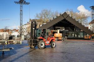 De opbouw van de Warmste Week op ‘t Zand is nu al volop bezig.