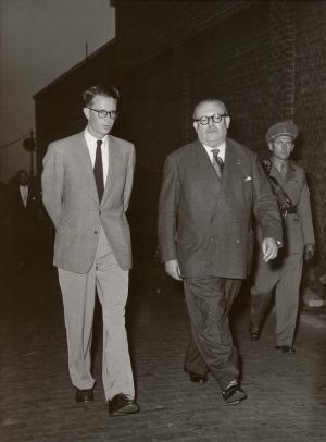 Achiel Van Acker met Koning Boudewijn in de jaren 50.