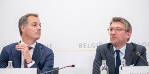 Le Premier ministre Alexander De Croo et le ministre de l'Economie Pierre-Yves Dermagne.