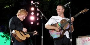 Ed Sheeran et Chris Martin au Global Citizen Festival