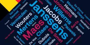 Nom de famille les plus répandus en Belgique