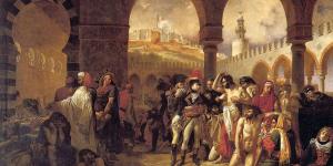 Antoine-jean Gros, Napoleon bezoekt het pesthuis in Jaffa, 1804. De daad bewijst de onverschrokkenheid van generaal Bonaparte, maar ze was ook het werk van een groot communicator.