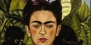 Zelfportret van surrealistische kunstschilder Frida Kahlo