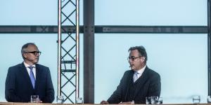 Archiefbeeld: Matthias Diependaele en Bart De Wever op de VOKA-rentree. Beiden zijn een Benelux als één land genegen.