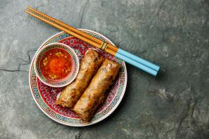 Loempia’s met krab en maïs