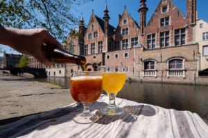 bière belge photographiée à Bruges
