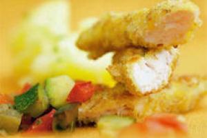 kippenreepjes sesam ratatouille