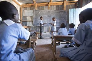 Een klaslokaal in Kenia