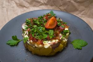 aardappel salade ham