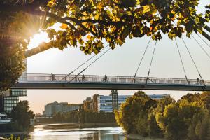 Düsseldorf, waar veel groen is in de stad