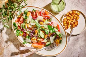 Panzanella met polenta