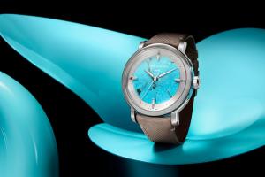 Het Escale-horloge van Louis Vuitton, deel van een shopping van blauwe horloges