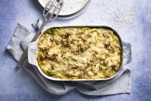 Lasagne met brie en pesto van rucola