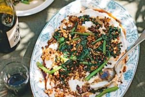 gerechten met spinazie