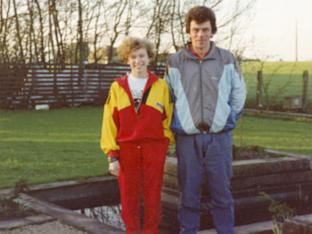 Veerle Dejaeghere met haar trainer Michel Ramboer die haar heel haar carrière begeleidde.