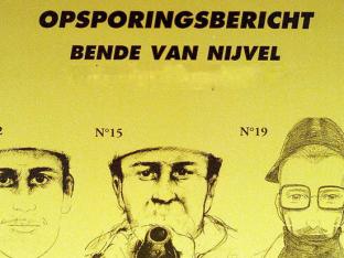 Beeld van de robotfoto's van de vermoedelijke daders van de Bende van Nijvel