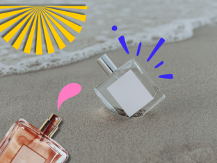 Dangereux, le parfum au soleil? Montage Vif Weekend (Canva)