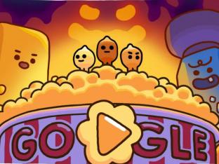 Doodle Google pop-corn