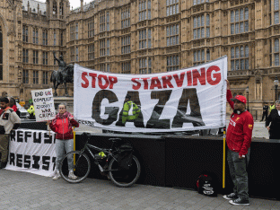 Protest aan het parlement op woensdag in Londen, Verenigd Koninkrijk.