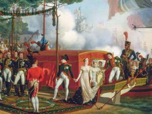 Louis Philippe Crépin, Napoleon en Marie Louise komen in 1810 aan in Antwerpen.