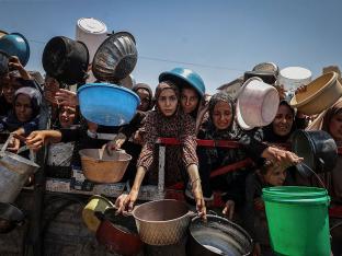 Voedselbedeling in Gaza