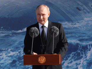 Vladimir Poetin op donderdag.