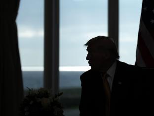Donald Trump in het Schotse Turnberry