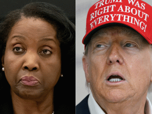 Lisa Cook en Donald Trump