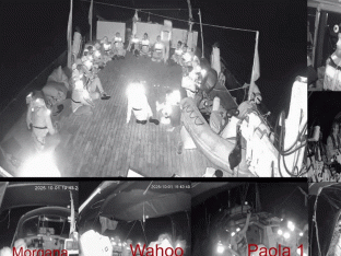 Webcambeeld van aan boord bij de Global Sumud Flotilla
