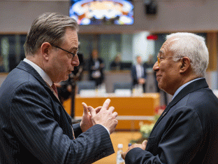 Bart De Wever en Europees Raadsvoorzitter Antonio Costa