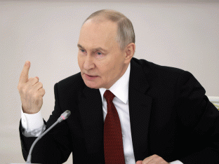 Vladimir Poetin op 25 december.