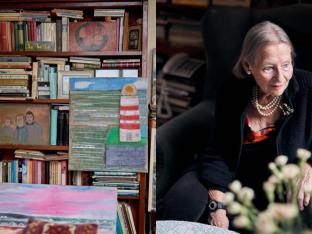 ortret van kunstenaar Inès van den Kieboom in haar serviceflat