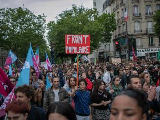 Demonstratie tegen extreemrechts in Parijs, 15 juni 2024.