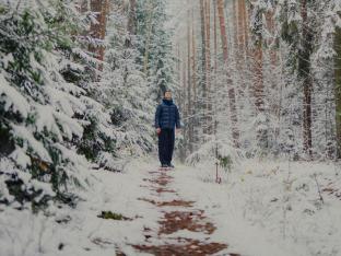 Wandelen in de sneeuw