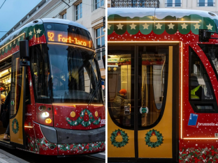 stib tram de Noël