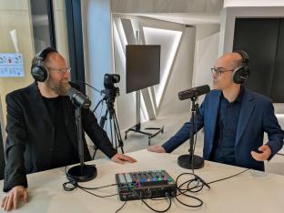 Hoofdredacteurs Bert Bultinck van Knack en Stijn Fockedey van Trends