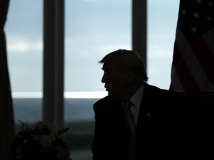 Donald Trump in het Schotse Turnberry