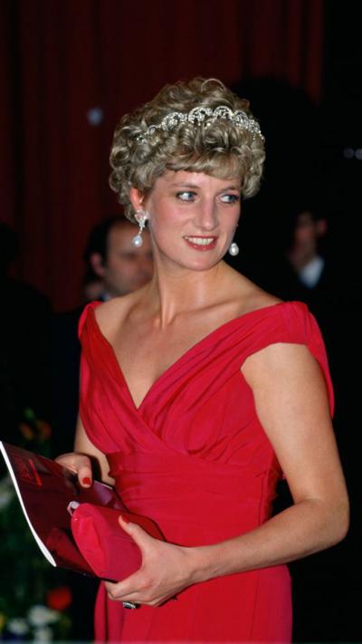 Diana, Princess of Wales attending the English National Ball