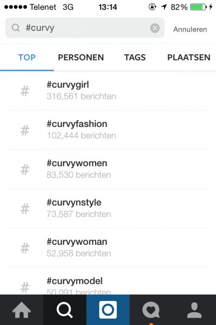Instagram bant #curvy