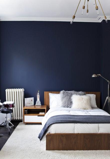 blauw slaapkamer