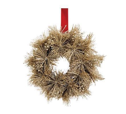 De terugkeer van de kerstkrans. Kerstkrans met glitter - € 39,99 - Zara Home.