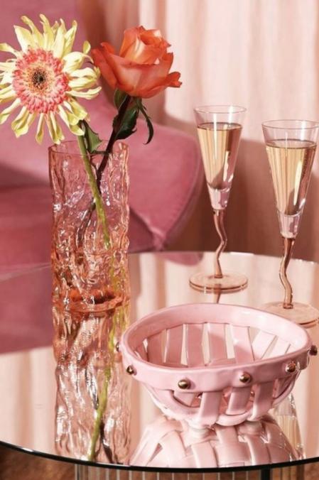 &KLEVERING Vase Trunk Pink 1L